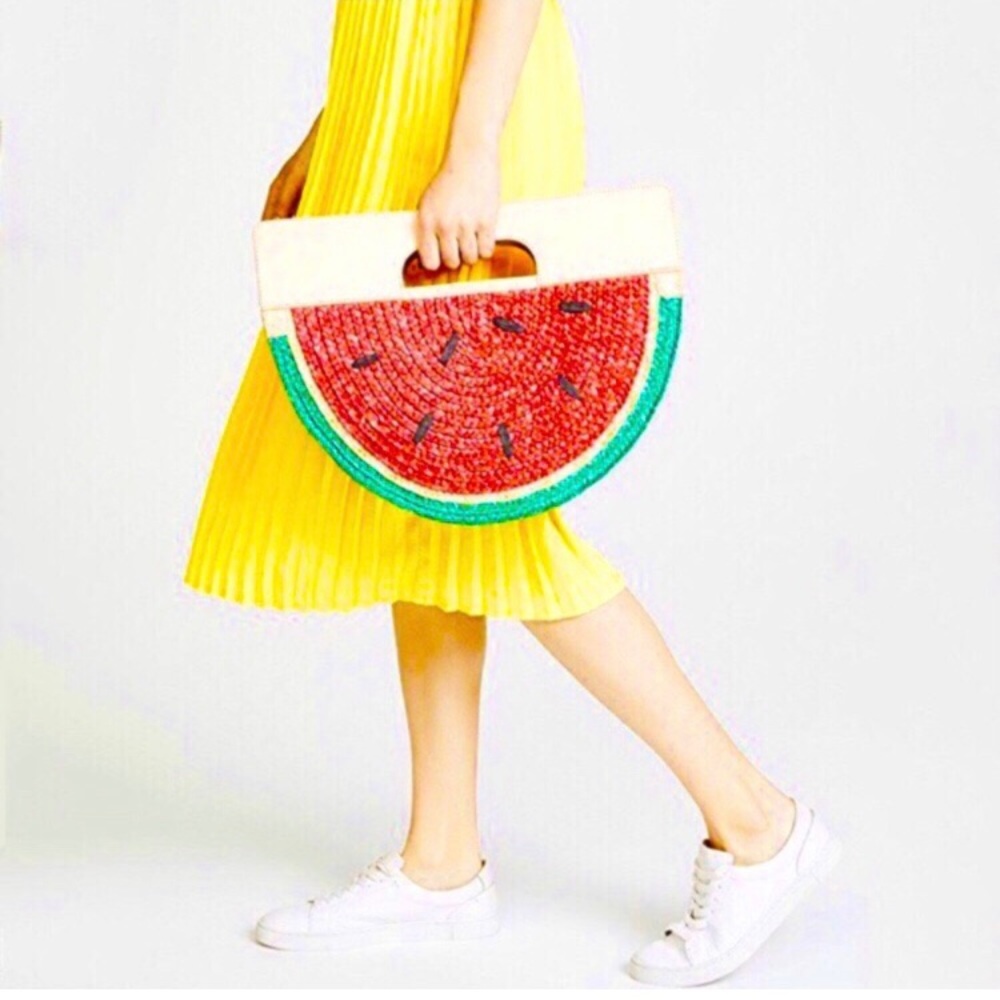 NWT Alice + Olivia Donna Woven Watermelon Bag